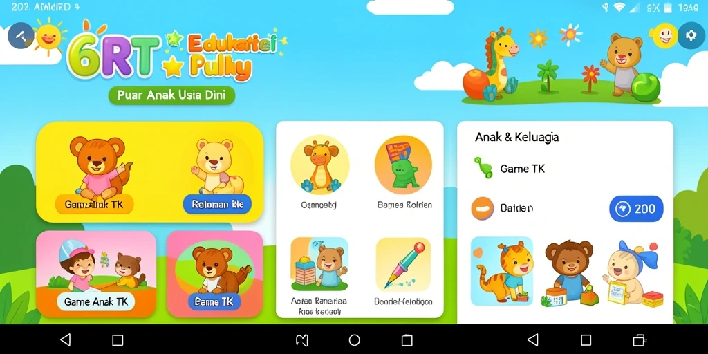 Tampilan antarmuka 6RT yang menarik dan edukatif.