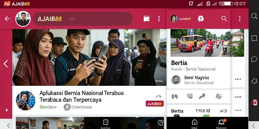 Tampilan antarmuka AJAIB88 yang menarik dan informatif untuk berita nasional.