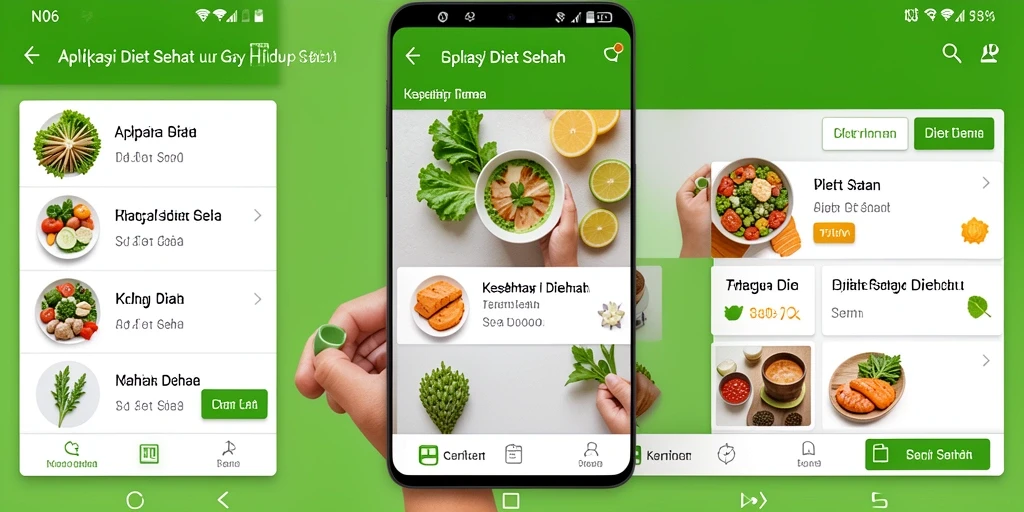 Antarmuka N06 yang intuitif dan mudah digunakan dalam Diet Sehat.