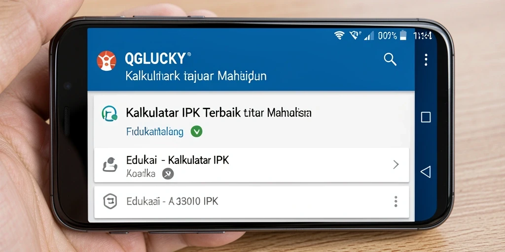 Tampilan antarmuka QGLUCKY yang intuitif untuk perhitungan IPK.