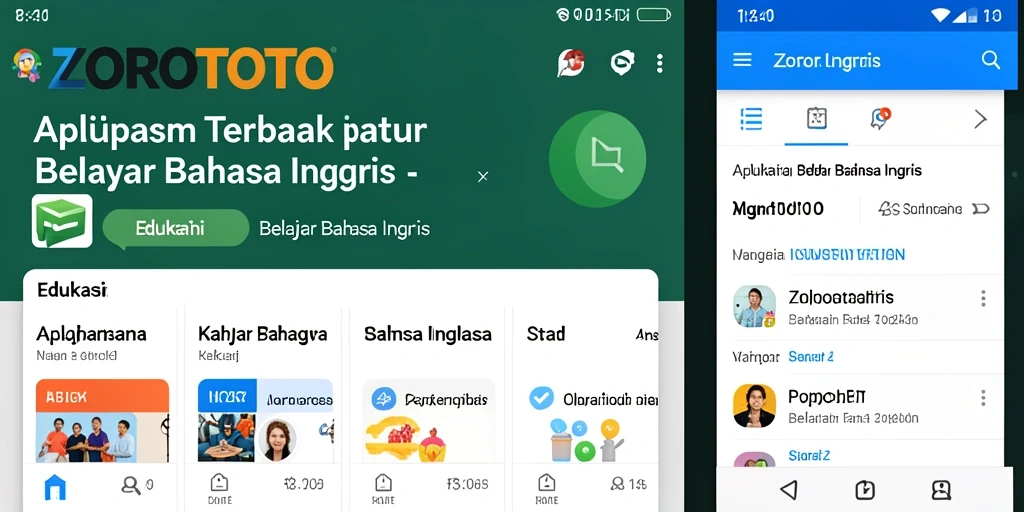 Antarmuka pengguna ZOROTOTO yang interaktif dan menarik.