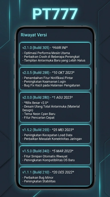 Riwayat Versi pt777 untuk Pengguna Android